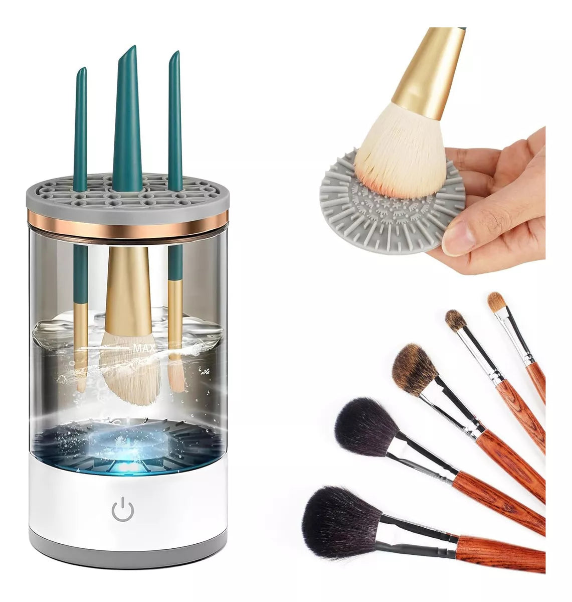 GlowBrush™ | Limpiador De Brochas De Maquillaje Electrico